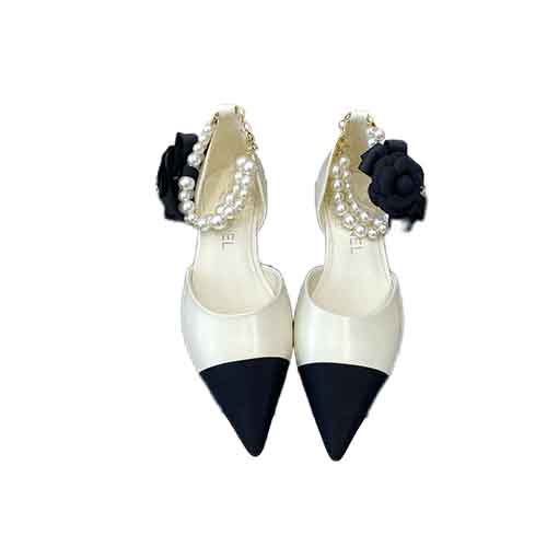 Chanel Pearl Strap Camel