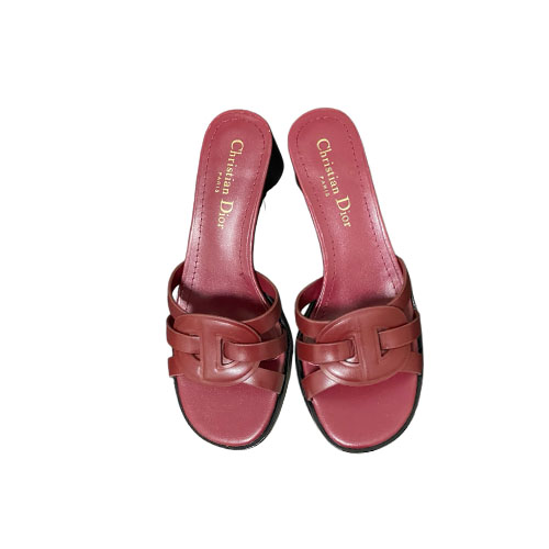 Deep Red Leather Dior D-