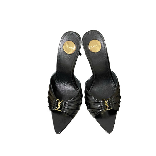 YSL Jet Black Pleated Le