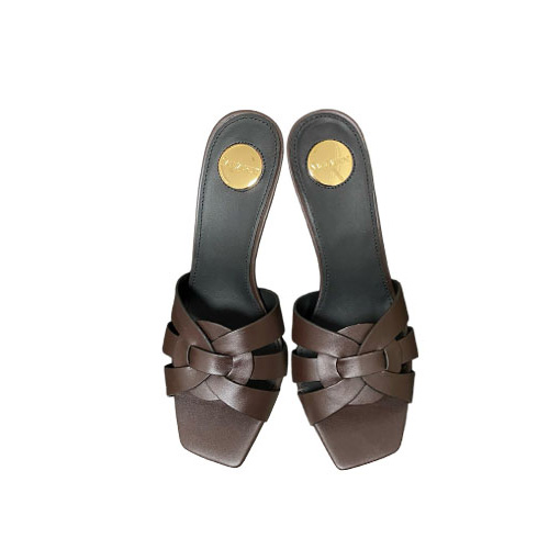 YSL Dark Brown Leather W