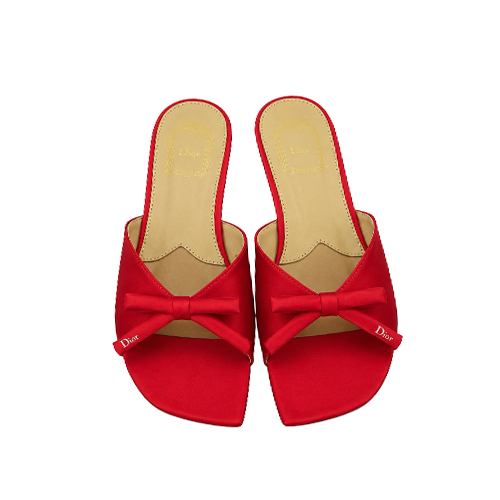 Dior Ruby Red Silk Slide