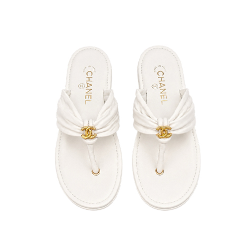 Sandalias Chanel Ivory P